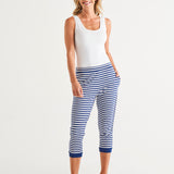 Tasha Crop Jogger - Ocean Stripe