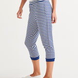 Tasha Crop Jogger - Ocean Stripe