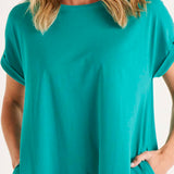 Maxine T-Shirt Dress - Teal