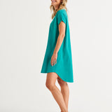 Maxine T-Shirt Dress - Teal