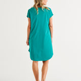 Maxine T-Shirt Dress - Teal