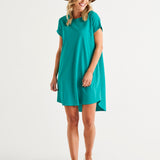 Maxine T-Shirt Dress - Teal