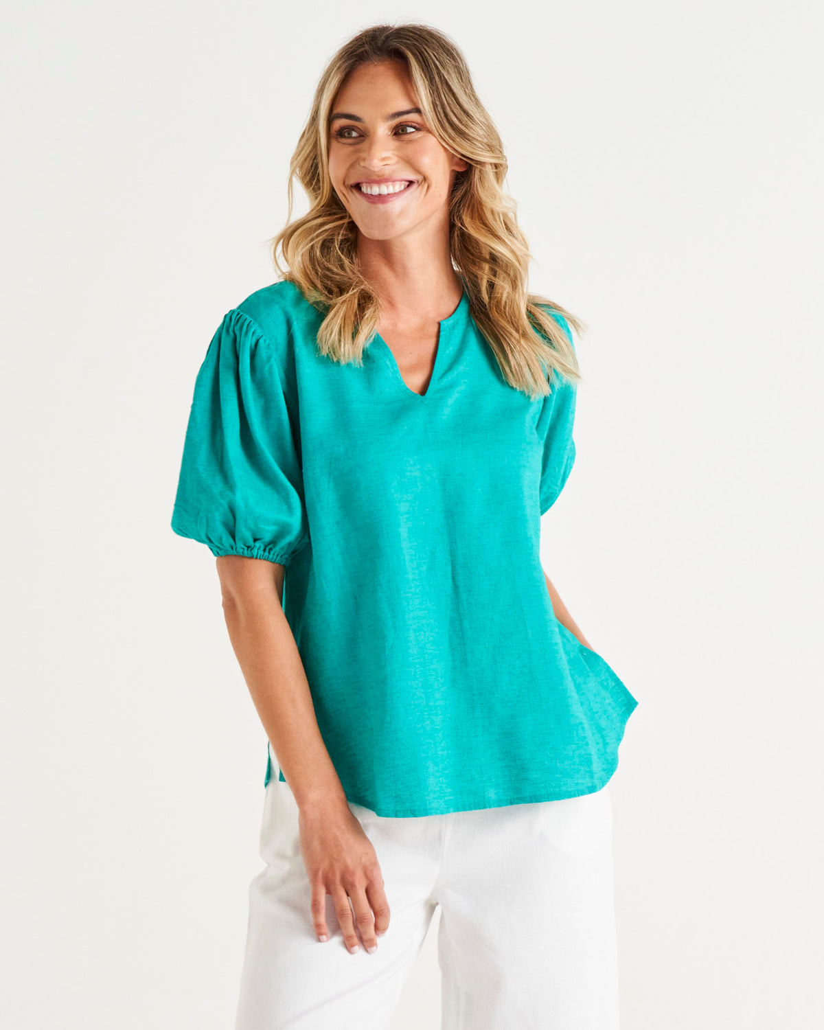 Betty Solid Top, Coastal Blue main image 0