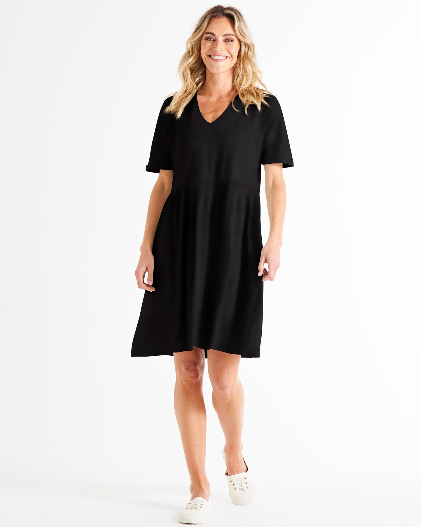 Betty Basics Savannah Swing Shirt Dress (Leopard Print) main image 1