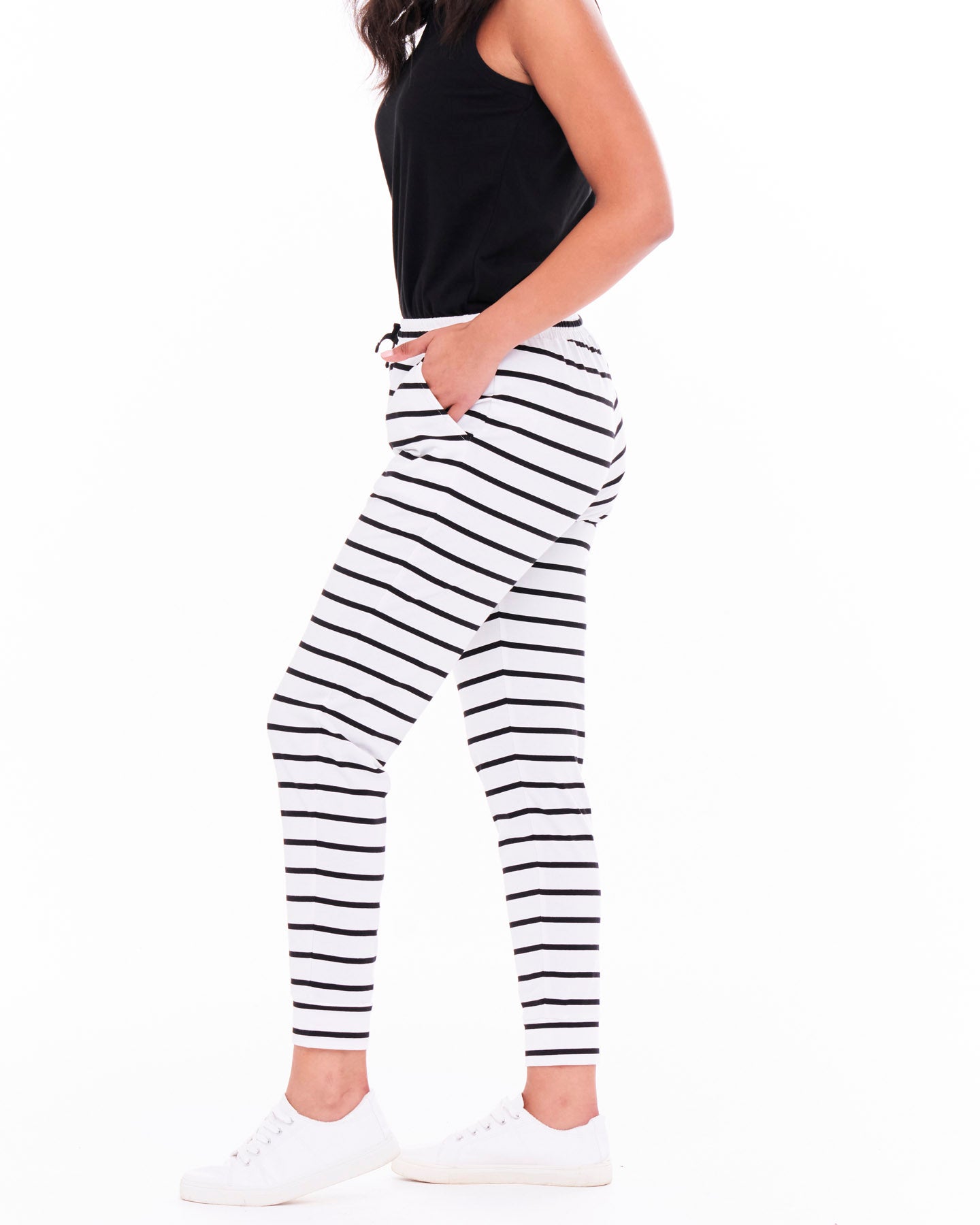 ASOS DESIGN skinny suit pants in black and white pin stripe | ASOS
