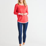 Sophie Lightweight Relaxed Knit Jumper - Pink Tipping