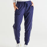 Addie Mid-High Rise Tapered Cuff Hem Jogger - Blue