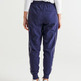 Addie Mid-High Rise Tapered Cuff Hem Jogger - Blue