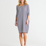 Lucia Dress - Navy/White Stripe
