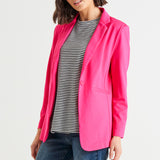 Portsea Single-Breasted Stretchy Lightweight Blazer - Bubblegum Pink