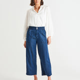 Sinead Cuff Sleeve Textured Shirt - White