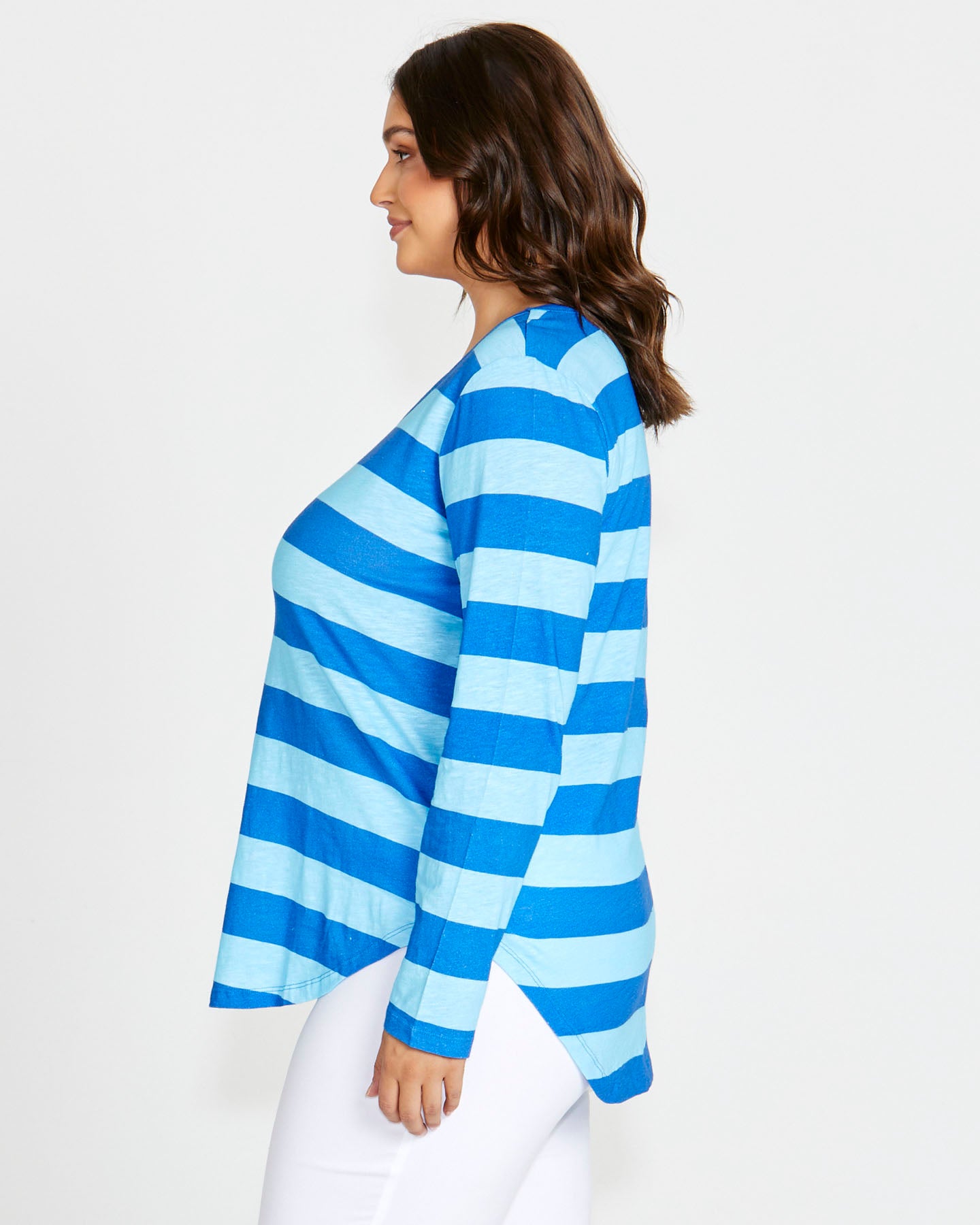 Megan Long Sleeve Top - Horizon Stripe