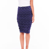 Nadia Skirt - Navy Polka Dot
