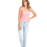 Mimi Rib Tank - Salmon Pink